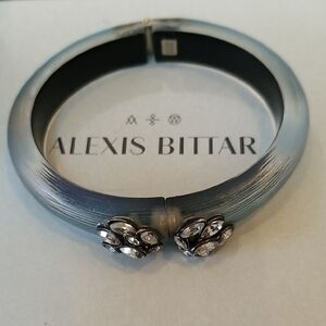 Alexis Bittar Silver and Black Crystal Bracelet